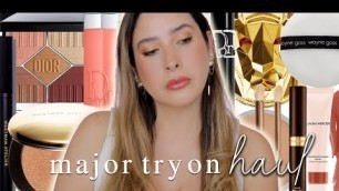 'MAJOR TRY ON HAUL of THE HOTTEST NEW MAKEUP RELEASES Wayne Goss Foundation DIOR BAYADERE Eyeshadow'