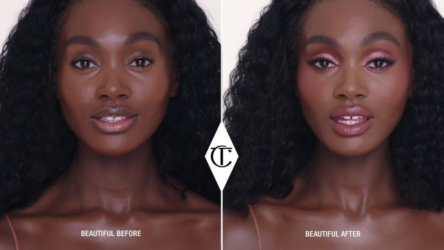 'How To Get A Dreamy Pink Makeup Look For Dark Skin Tones Using Pillow Talk | Charlotte Tilbury'