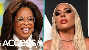 'Lady Gaga Gives Oprah Winfrey A Shimmery Lip Look With Her New Haus Laboratories Makeup'