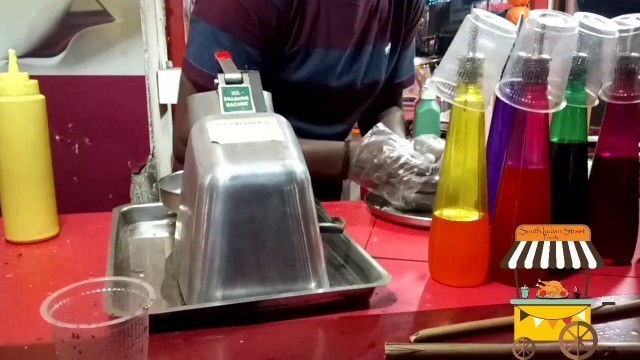 'Chennai special Ice Gola preparation for kids | South Indian Street Food color ice Gola'