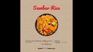 'Motion Graphics Food Advertisements #shorts | Sambar Rice #food #foodie'