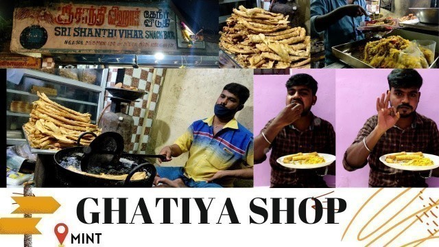 'Ghatiya shop | Mint street food | Chennai Foodies'