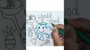 'world food day drawing | world food day poster #shorts #worldfoodday'