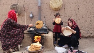 'Daily Routine Village life | Living In Remote Afghanistan Villages | cooking village food oil bread'