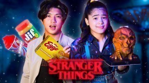'Eating Stranger Things Food For A Day! | Ranz and Niana'