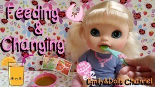 'Feeding Baby Alive Real Suprises Doll Willow Veggies + Orange Doll Juice