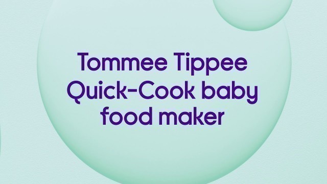 'Tommee Tippee Quick-Cook Baby Food Maker - Black - Product Overview'