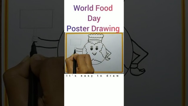 'World Food Day Poster Drawing, Oct-16th| Easy poster drawing#shorts'