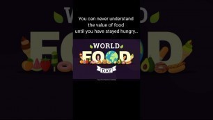 'world food day || whatsapp status || #foodday #whatsappstatus || #16oct2021'