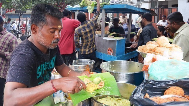 'தினமும் 300 பேருக்கு மேல் சாப்பிடும் தள்ளு வண்டி கடை | KK nagar Street Food'