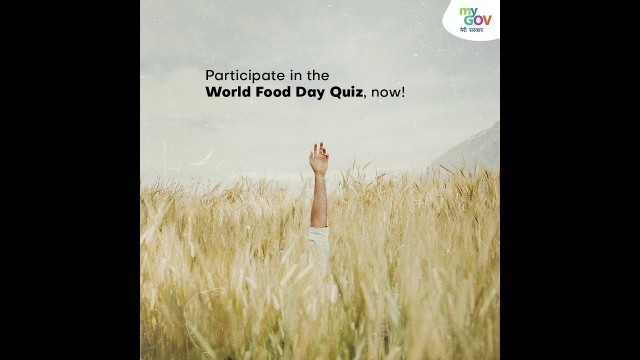 'Anna Devo Bhava - Food for All - World Food Day Quiz'