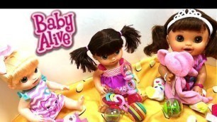 'Bright Starts Baby Toys Unboxing for our Baby Alive Dolls'