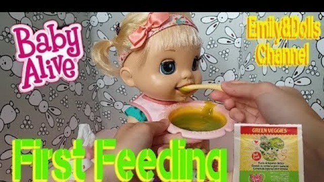 'Baby Alive Learns To Potty Doll First Feeding Green Veggies & Name Reveal 