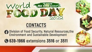'Launch Of World Food Day Activities 2022'