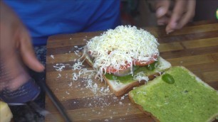'Cheese Loaded Veg Sandwich | Grilled Cheesy Sandwich | Chennai Street Food Latest | Roadside Food'