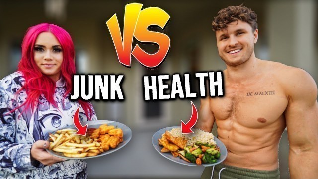 'Full Day of Vegan Eating | JUNK FOOD VS HEALTHY MEALS!'