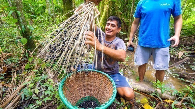 'Unseen SUPERFOOD in Amazon Jungle - Real Way to Eat AÇAÍ (You’ll Be Surprised) in Belém, Brazil!'