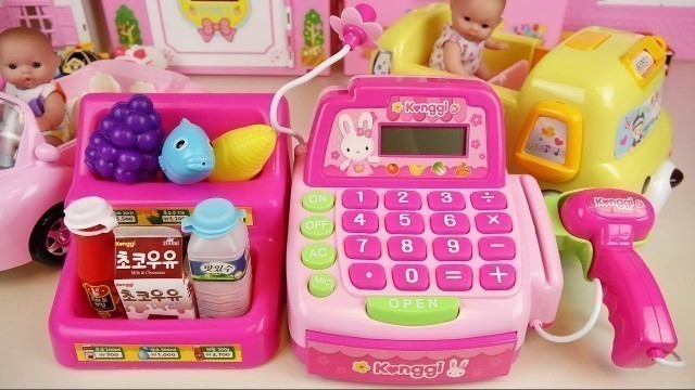 'Mart cash register and Baby doll car toys play'