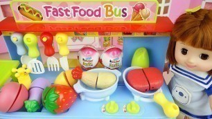 'Baby Doli and food car toy with surprise eggs baby doll play'