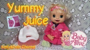 'Baby Alive 2007 Learns To Potty Doll Eunice (Feeding Apple Juice & Potty Training)(Success OR Not?)'