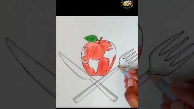 'world food safety day drawing easy | World food day drawing easy | poster on world food safety day'
