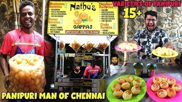 'சிக்கன் Panipuri & Fire Panipoori | Panipuri Man of Chennai Street Food | Tamil Food Review'