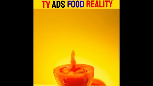 'Foods Tv Ads Reality | TV Ads Reality | Funtus Fact | #shorts #food #reality'