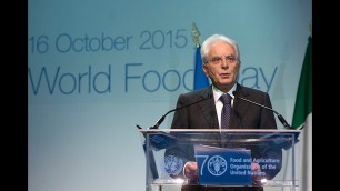 'Intervento del Presidente Mattarella al World food day expo'