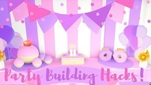 'PARTY Building Hacks! Birthday Cake & Cupcakes! FOOD Hacks (Adopt Me | Roblox)'