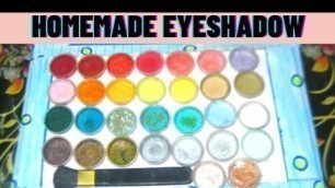 'How to make eyeshadow  & pallete at home || Homemade eyeshadow easy making'