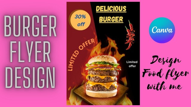 'How to design professional food flyer in CANVA || CANVA design tutorial by FSA Creator'