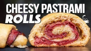 'CHEESY PASTRAMI CROISSANT ROLLS (SO EASY, SO GOOD!) | SAM THE COOKING GUY'