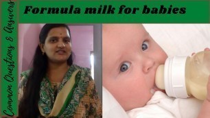 'formula feeding for babies tamil | questions & answers | everything to know about formula milk'
