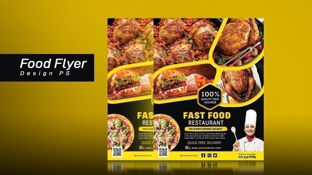 'Food Flyer Design | Photoshop Tutorial | Flyer Design Photoshop'