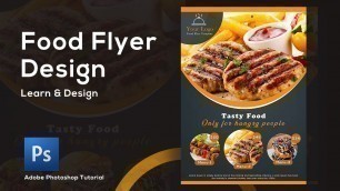 'How to Design Food Flyer In Adobe Photoshop CC 2020 Tutorials'