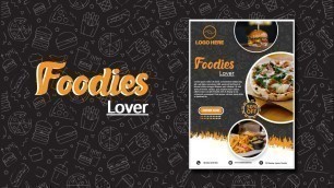 'How to Design Food Flyer in Adobe illustrator Easy Way | Flyer Design | Food Flyer Design | APR 2021'
