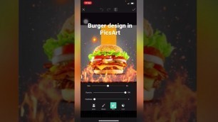 'Burger design | food poster / food flyer design | PicsArt tutorial'