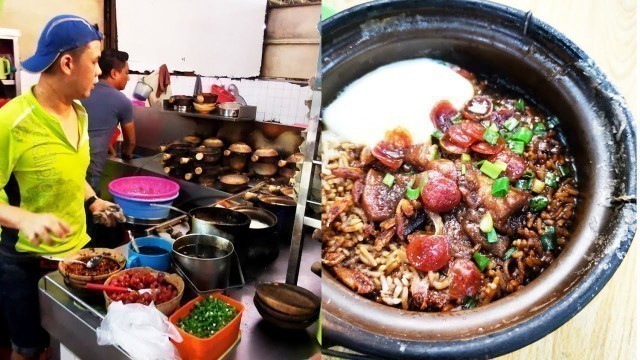 'Famous Batu Lanchang Market Claypot Chicken Rice Cheap and Good Penang Street Food Malaysia 瓦煲鸡饭'