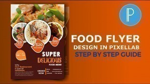 'Food flyer design using smartphone in pixellab || pixellab tutorial'