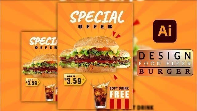 'Design Food Flyer Burger - Adobe Illustrator Tutorial'