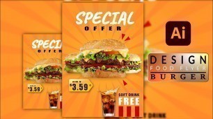 'Design Food Flyer Burger - Adobe Illustrator Tutorial'