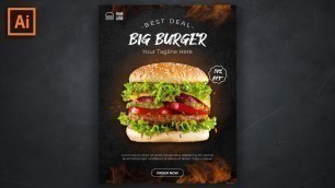 'Burger Flyer Design Tutorial - Adobe Illustrator'