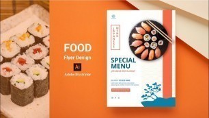 'How to Make Food Flyer | Restaurant Flyer Design | Adobe Illustrator Tutorial #flyerdesign'