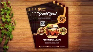'Food Flyer Design how to food flyer design tutorial bhola graphic institute'