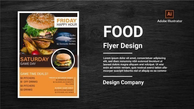 'How To Design Food Flyer | Restaurant Flyer Design | Adobe Illustrator Tutorial #foodflyer #flyer'
