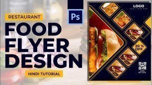 'Food Flyer Design in Photoshop || Flyer Design || Photoshop hindi tutorial|'