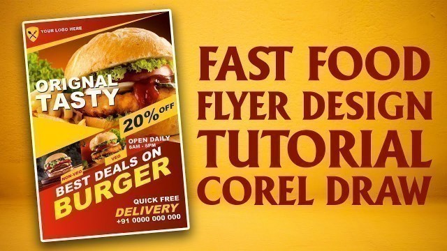 'Food Flyer Design in Corel Draw Tutorial | Poster Design'