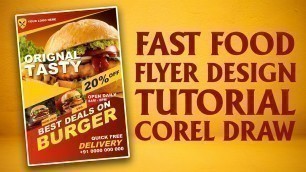 'Food Flyer Design in Corel Draw Tutorial | Poster Design'