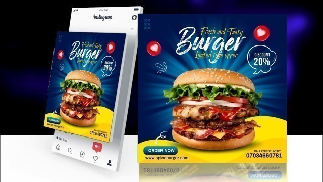 'PixelLab Tutorial - How to Create  Flyer in PixelLab as a Beginner (Food & Restaurant Flyer Design)'