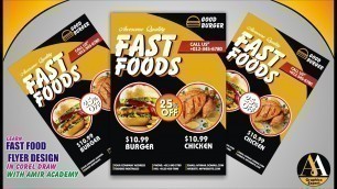 'Fast Food Flyer Design by Amir Academy #YouTubeShorts'
